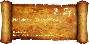 Moldrik Szimóna névjegykártya